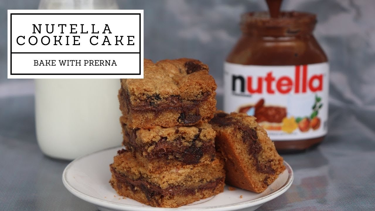 Eggless Nutella Cookie Cake