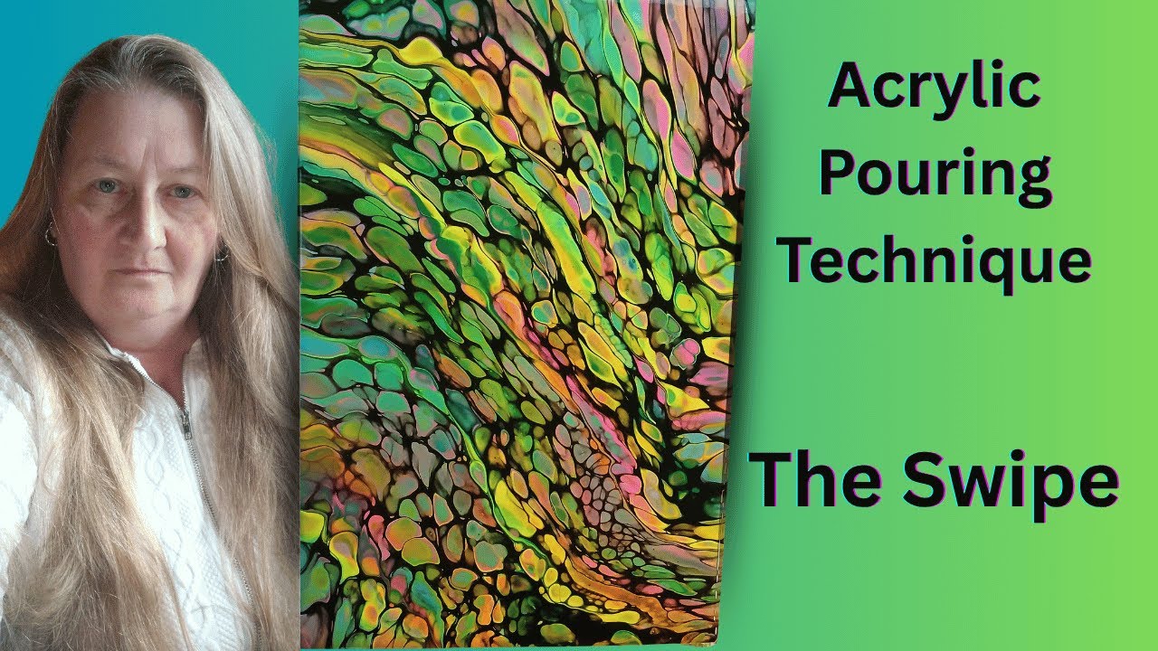 Acrylic Pouring Technique 🤩The Swipe