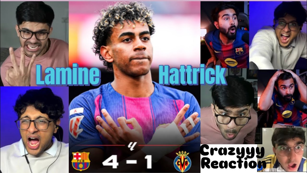 Crazy Barcelona fans and Sad Madrid fan’s Reaction🤩😍Lamine hattrick #barcelona #laliga #watchalong 