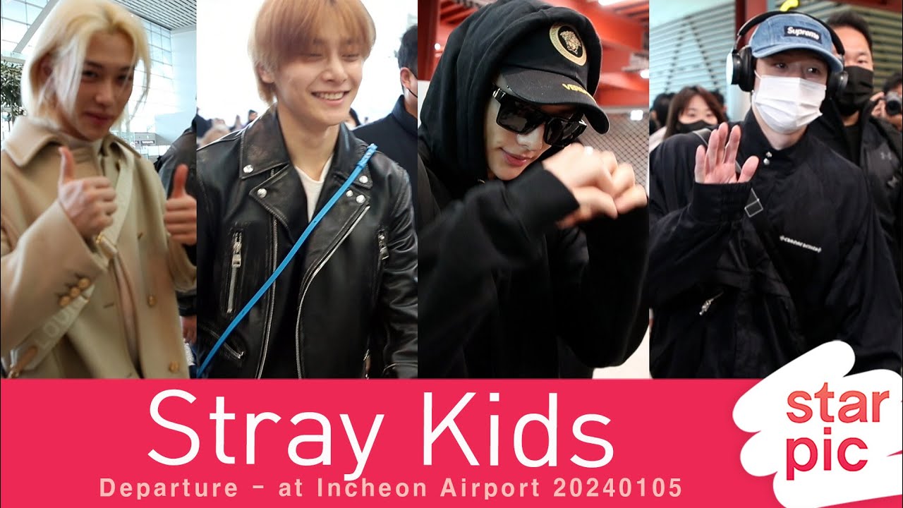 스트레이키즈 '골디 무대 기대하세요!'[STARPIC] / Stray Kids Departure - at  Incheon Airport 20240105