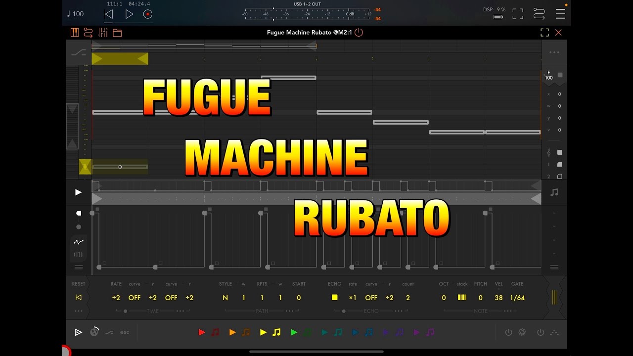 Fugue Machine Rubato - Time Bending Midi Sequencer - What Sorcery is This - Demo for the iPad