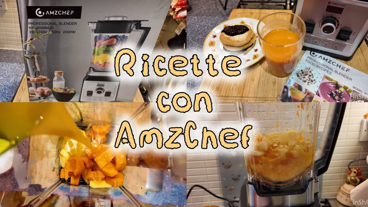 @AMZCHEF in cucina👩‍🍳🍽️🌀 Tutte le ricette che preparo in un giorno solo con un FRULLATORE!🧃🥕🍰