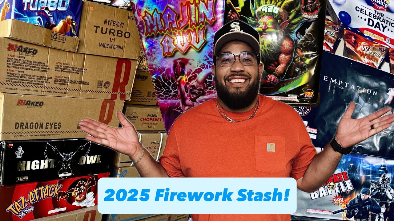 2025 FIREWORK STASH!!