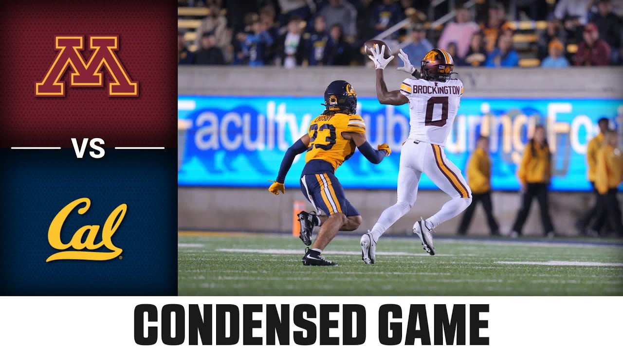 Minnesota vs. Cal Condensed Game | 2025 ACC Football