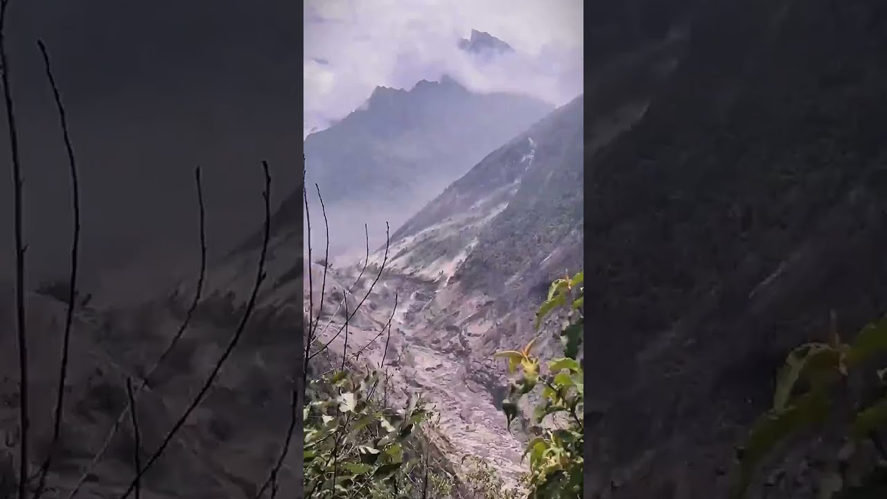 Footage of Large Landslide Hours After the Flood in China/Nepal - Aug. 26, 2026
