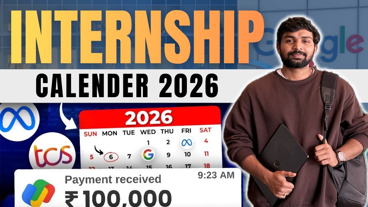 This Internship Calendar Decides Your 2026🔥 Placement |  Google, Amazon, Uber, Microsoft