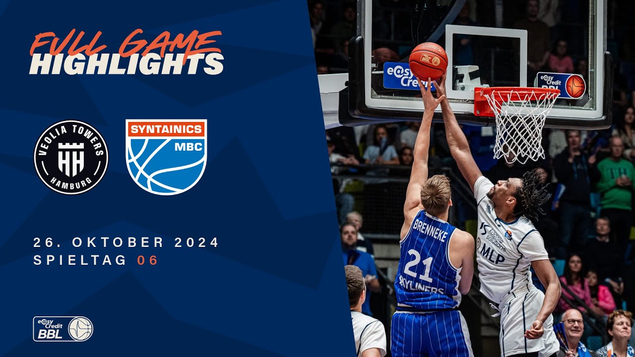 Veolia Towers Hamburg vs. SYNTAINICS MBC - Full Game Highlights - Spieltag 6, 2024/25