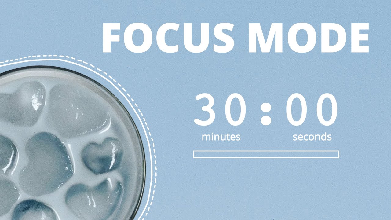 study with me (blue matcha) - 30 minute, 10 minute break, with lofi focus music - 3.5 -hour pomodoro