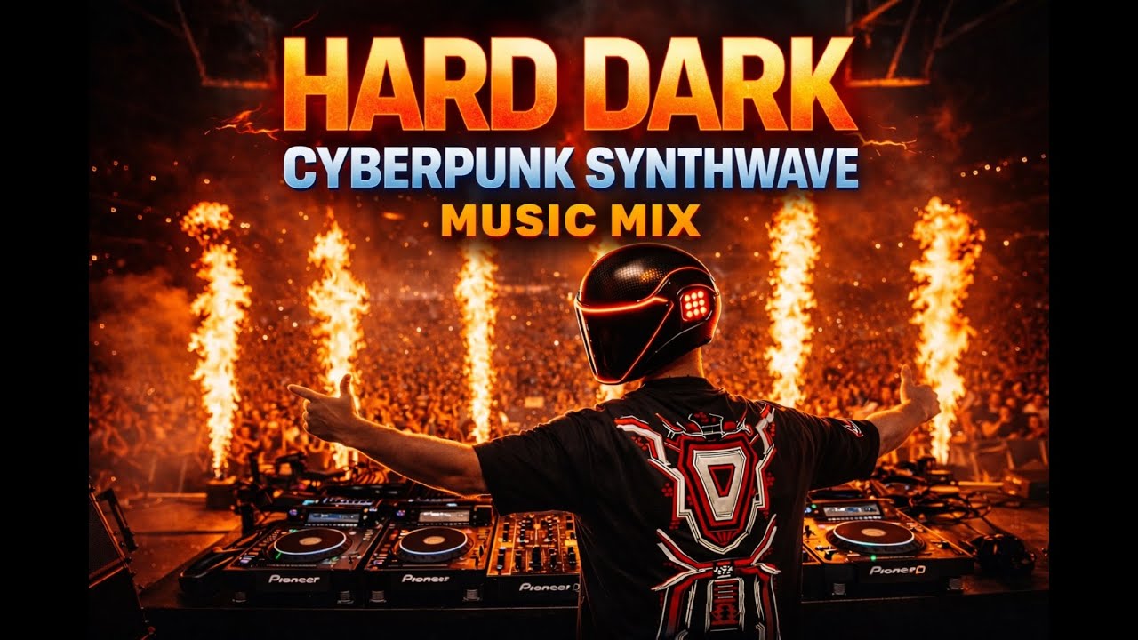 Hard Dark Cyberpunk Synthwave Mix 🔥 Aggressive Industrial Background Music