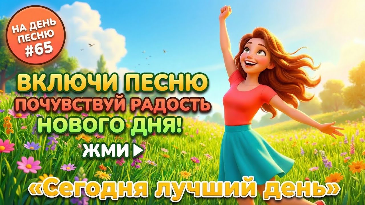 НА ДЕНЬ ПЕСНЮ #65 | Радостная ПЕСНЯ-АФФИРМАЦИЯ на утреннюю энергию | 