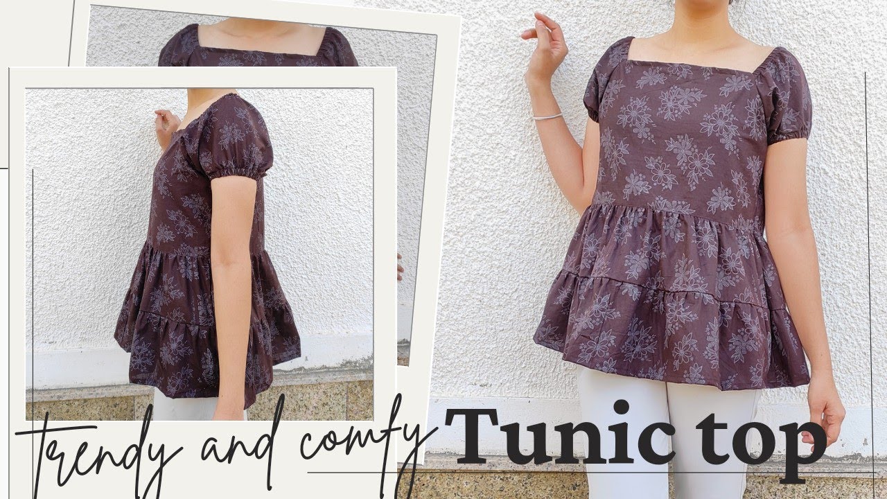 How To Make Tunic Top | Trandy Top Design Cutting And Stitching In Simple Method | English Subtitles
