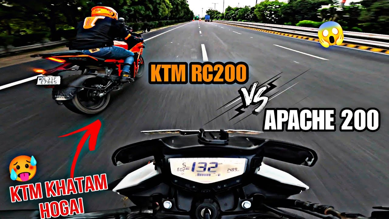 KTM RC 200 vs Apache RTR 200 🥵 Drag Race | Chest Workout