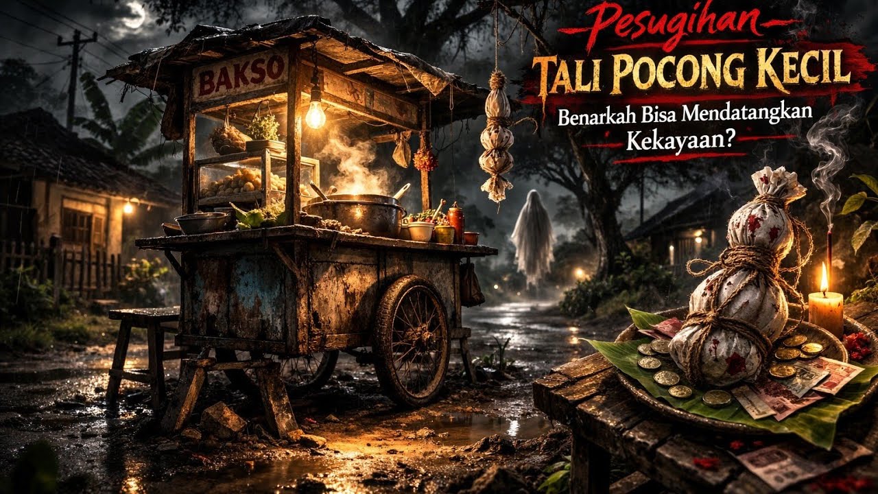 Pesugihan tali pocong, penjual bakso yang ingin cepat kaya dengan menggunakan pesugihan
