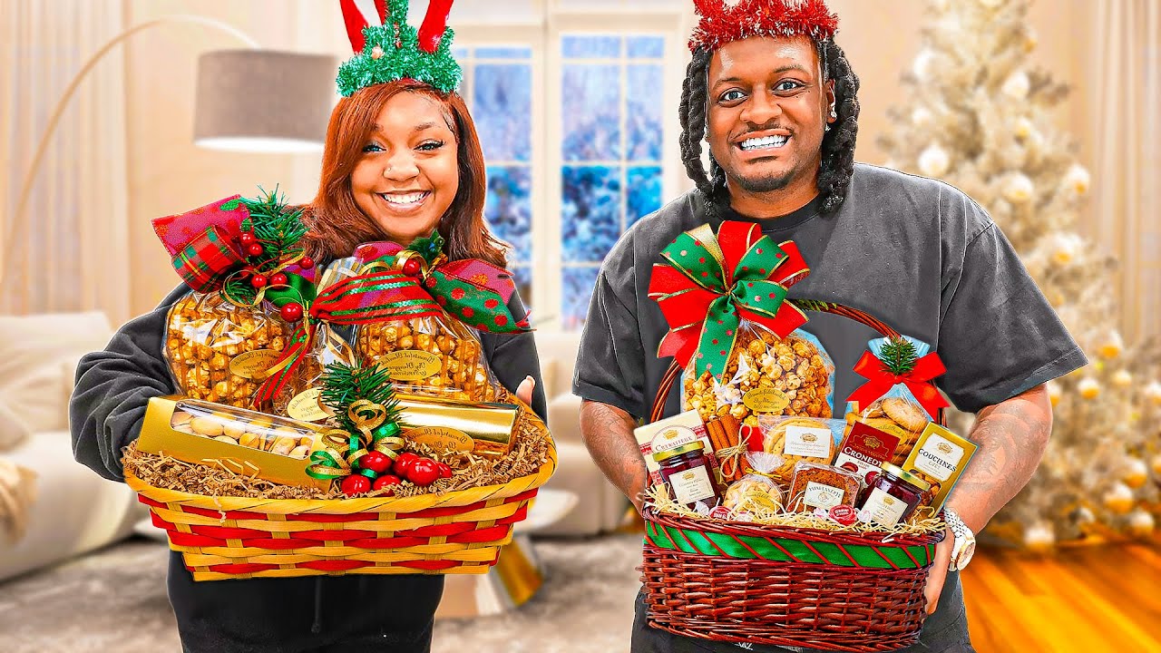 Мы сделали друг другу рождественские корзины 🎄