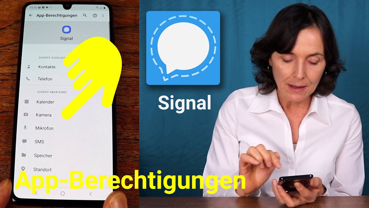 Zugriffsrechte der App SIGNAL verwalten. Smartphonekurse für Senior*innen - Signal Teil 02.