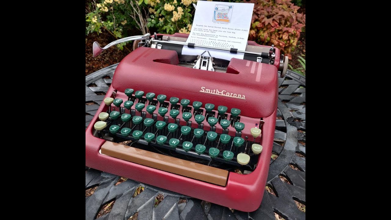 Inspirational Artifact: Custom Painted Burgundy Red Smith Corona Silent (1949)