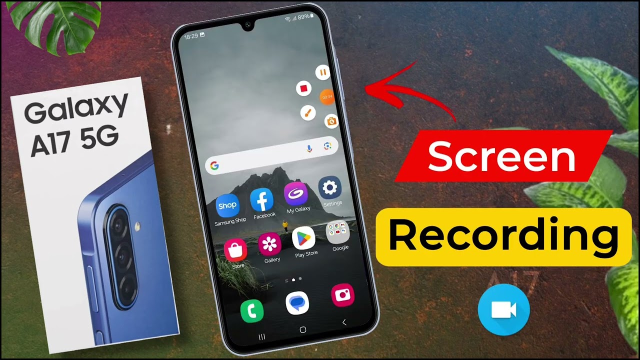 Samsung Galaxy A17: How to do Screen Recording / samsung a17 me 4K Screen Record Kaise Kare