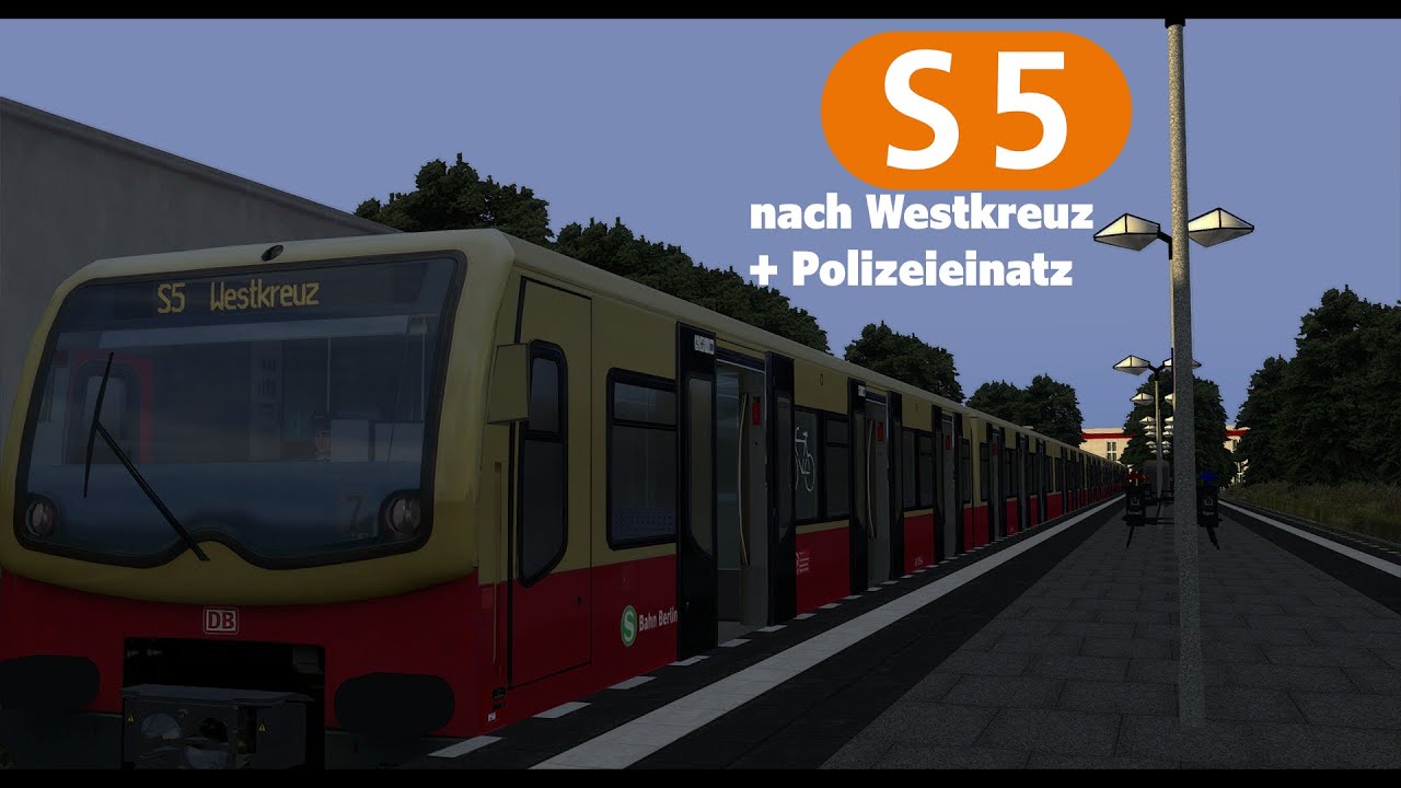 S-Bahn Berlin - S5 nach Westkreuz + Polizeieinsatz - BR481 Mod + Original Ansagen und LED ZZA