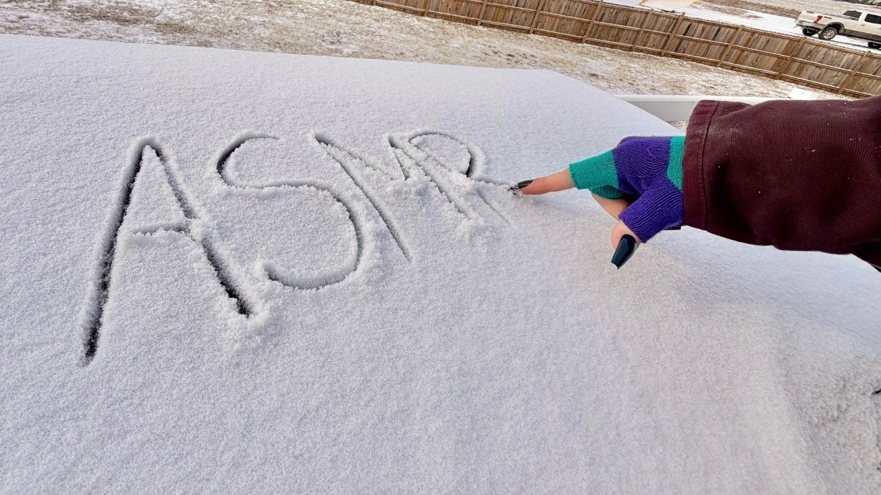 writing in the snow ❄️ lofi asmr tracing for sleep