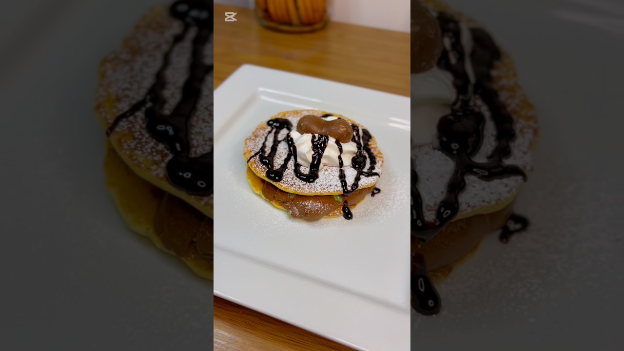 When Pancakes Turn Minty Nutella, Aero & Whipped Cream Fantasy#chocolate #pancakelove #shorts#fyp