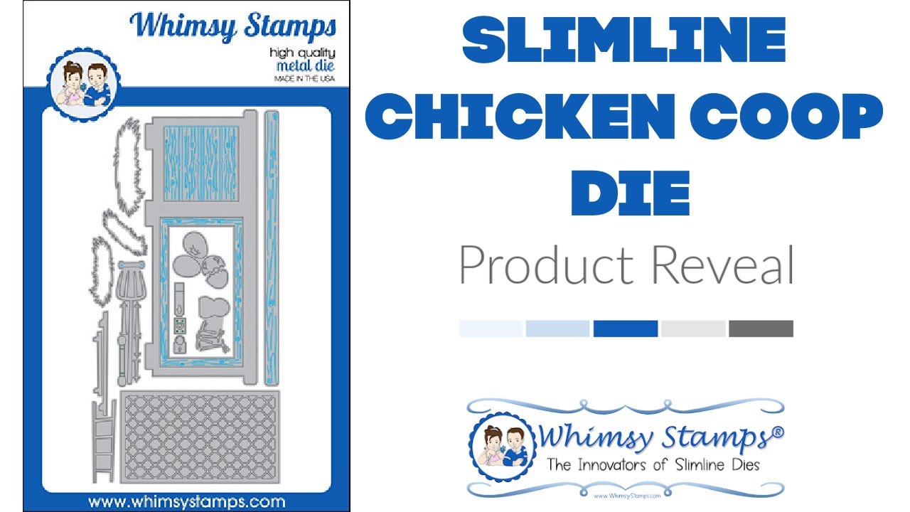 WHIMSY STAMPS PRODUCT REVEAL Interactive Slimline Chicken Coop Die Set