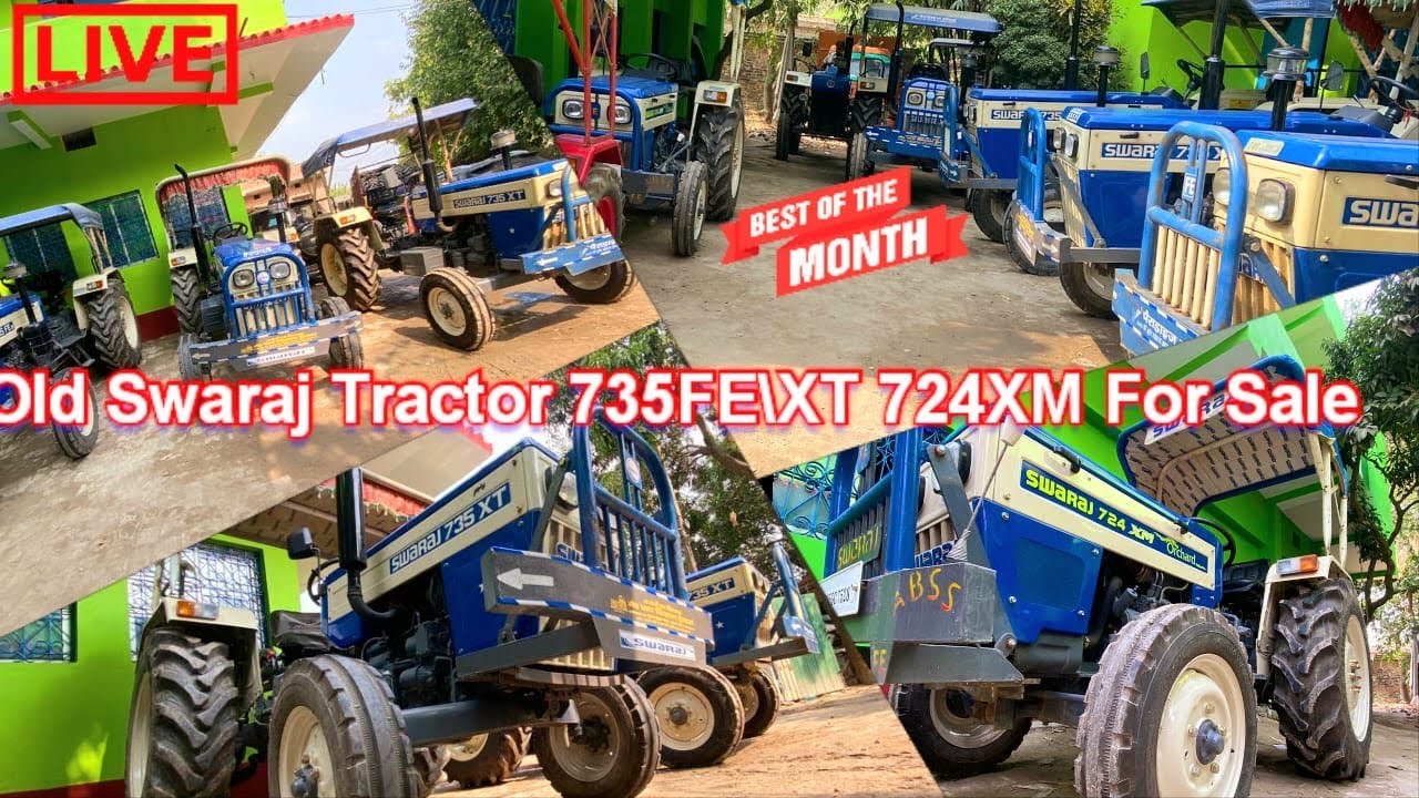 बैंक के खिंचा हुआ स्वराज ट्रैक्टर बिक्री 735XT 735FE 724XM । न्यू स्वराज ट्रैक्टर पुराने कीमत में ।