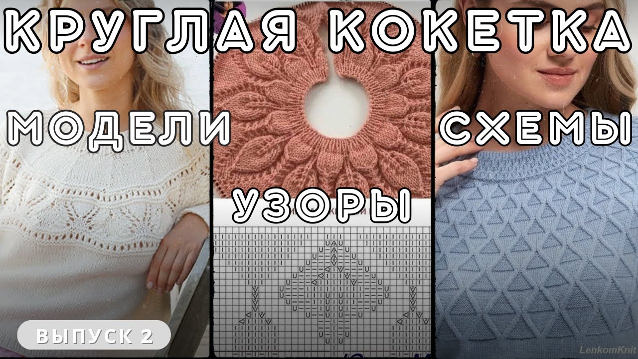 Подборка КРУГЛЫХ КОКЕТОК: модели, узоры, схемы 💫 #knitting #вязание #круглаякокетка