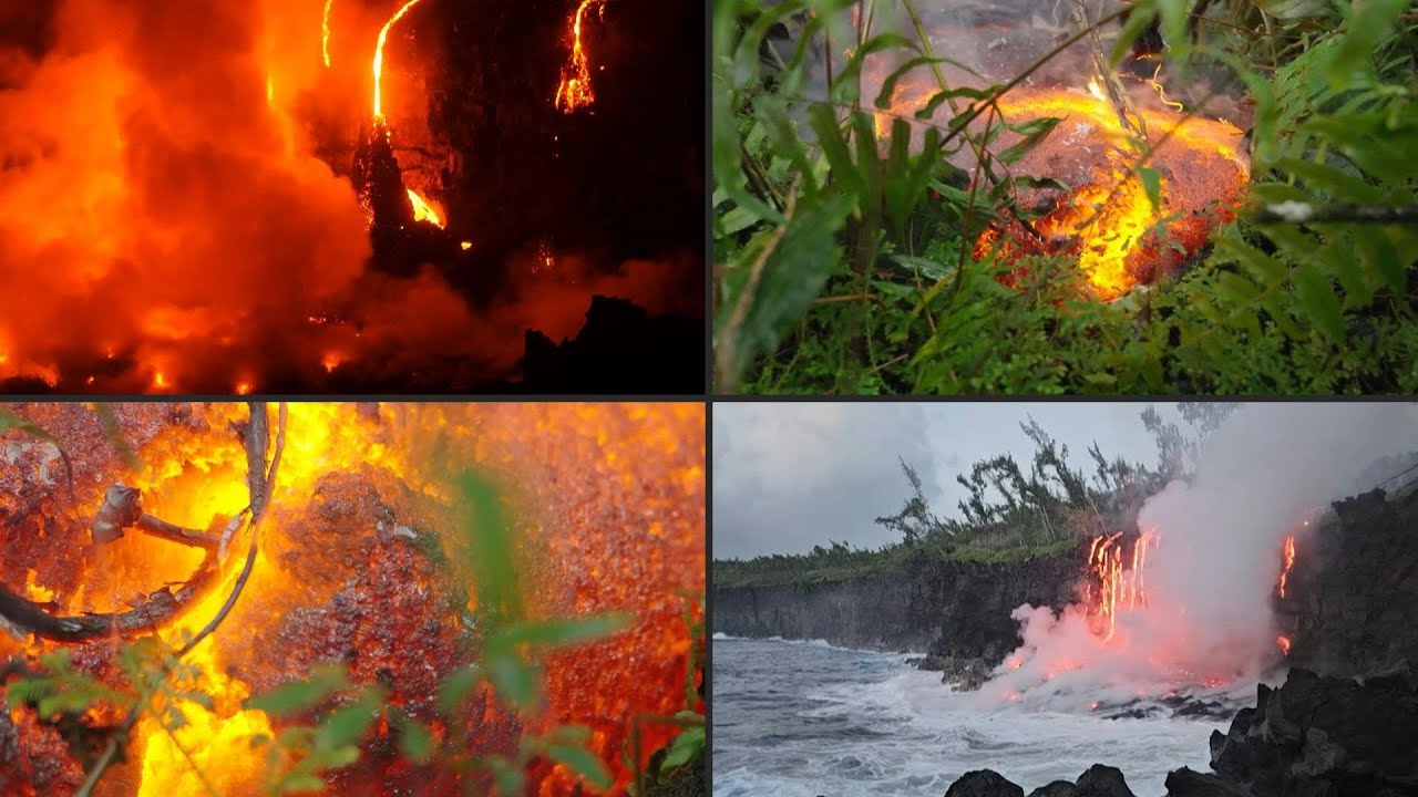 Lava de vulcão corta estrada na Ilha de Reunião e atrai curiosos | AFP