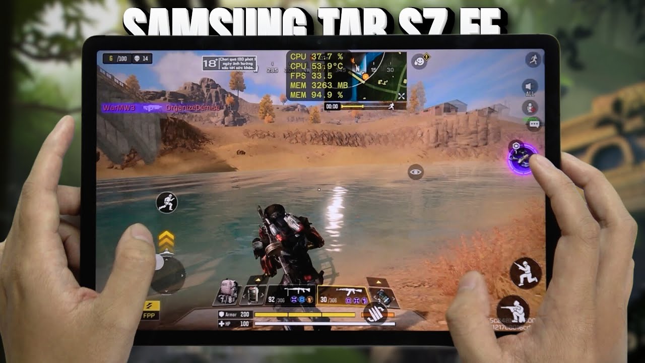 Samsung Tab S7 FE test game Call of Duty Mobile 2024 CODM