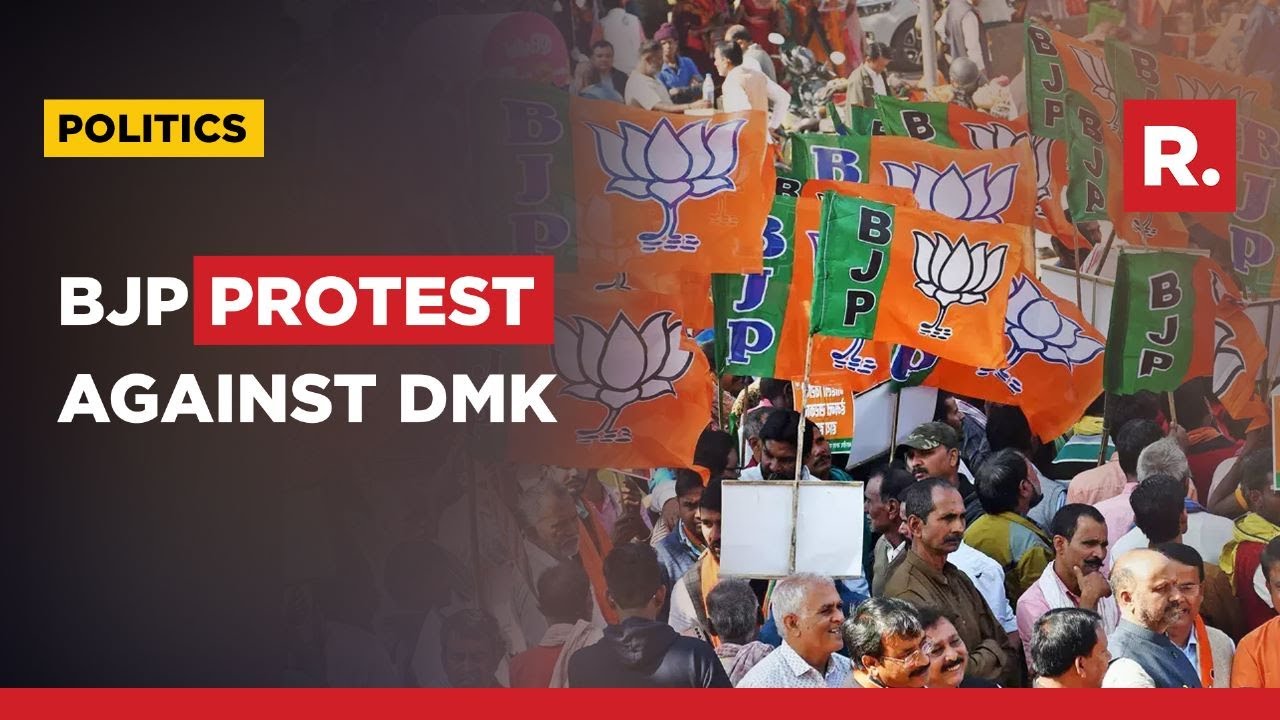 BJP Protest In Chennai Against DMK Govt, Allege Fake Cases Against Party Workers