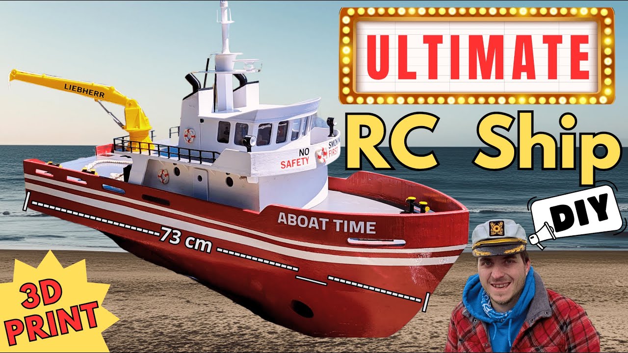 RC Utility Ship Build Part 1 – 3D Printed Hull, Lights, Bow Thruster & Watertight Hatch