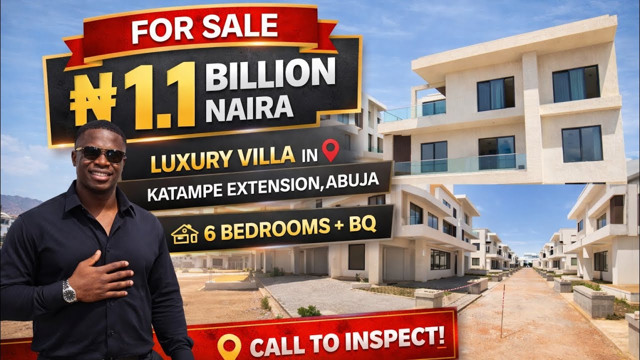 1.1 Billion house tour in 📍Katampe extension abuja, a 6 bedroom detached villa on sales