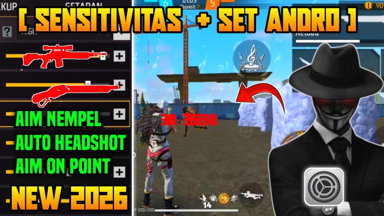 KOMBINASI SENSITIVITAS 2026 ( SENSITIVITAS+ SET ANDRO GACOR TERBARU 🎯⚡) WORK SEMUA DIVICE 📱⚡
