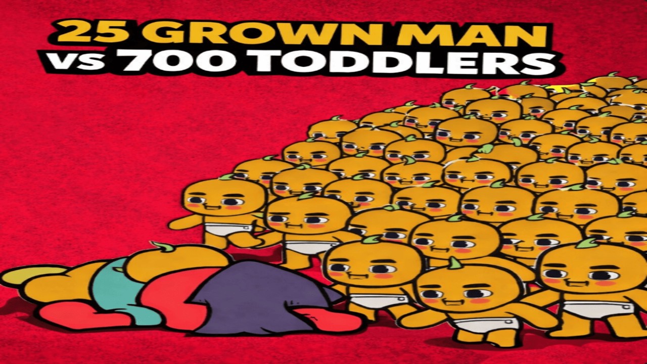 What Is This Game Even About?! | How Many Dudes | 25 Grown Man VS 700 Toddlers