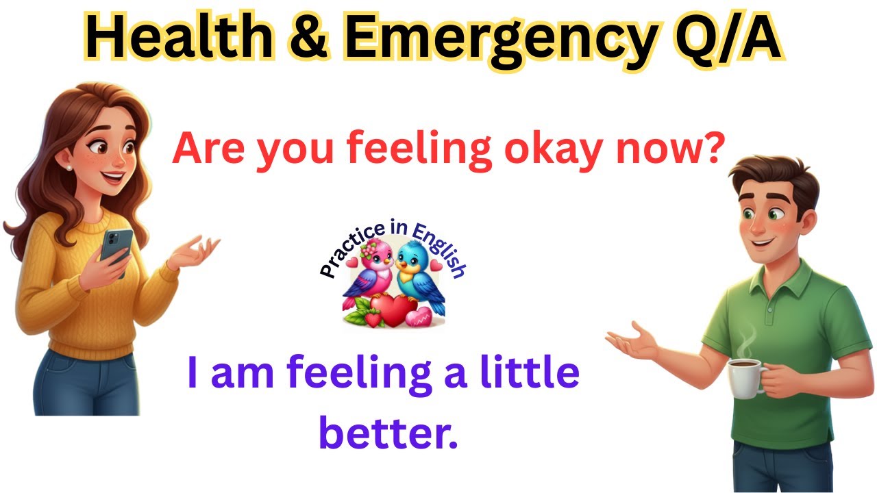 100 Health & Emergency Daily Use English Conversations | Woman–Man Q&A | English Speaking Practice