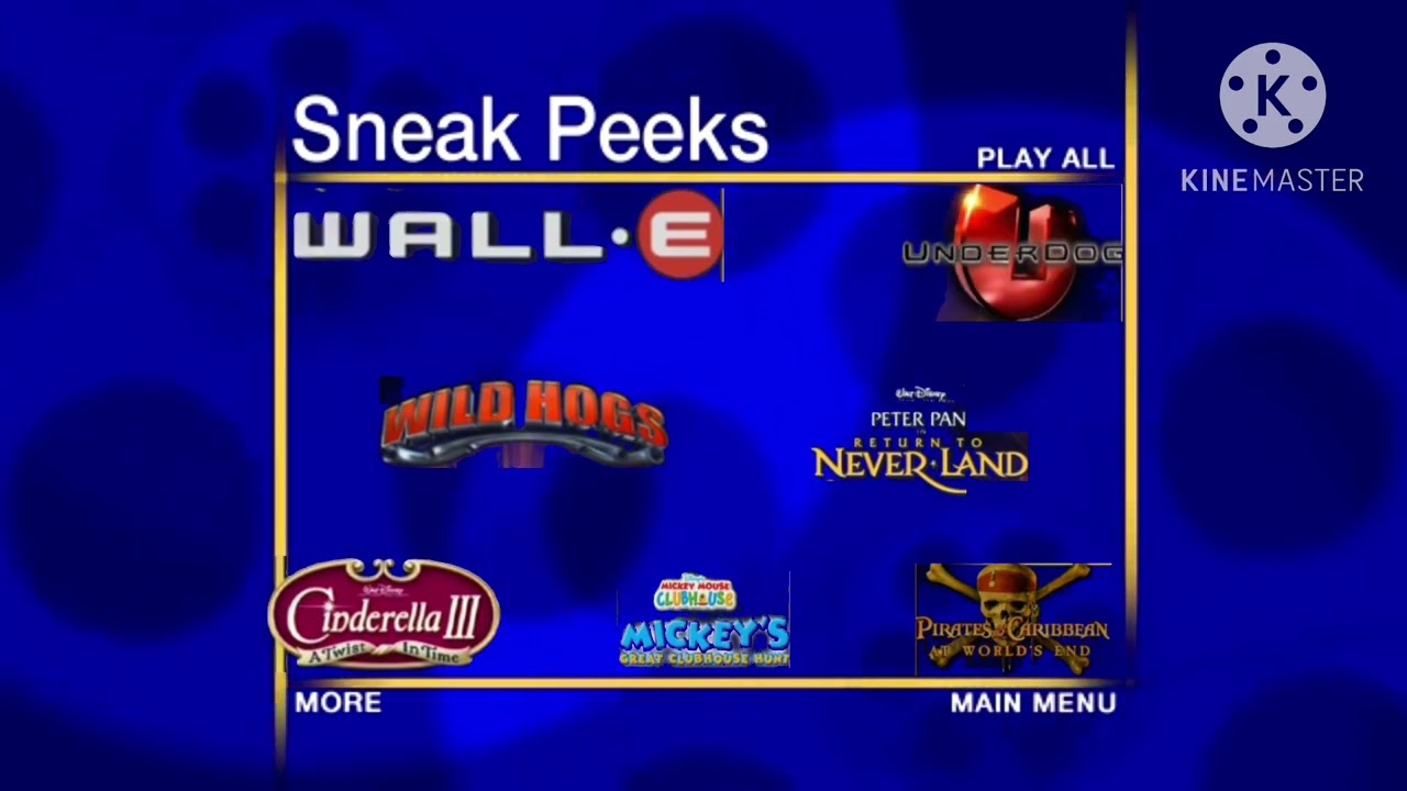 Sneak Peeks Menu to The Simpson Movie 2007 DVD (THE/January 26, 2007 theatrically released version)
