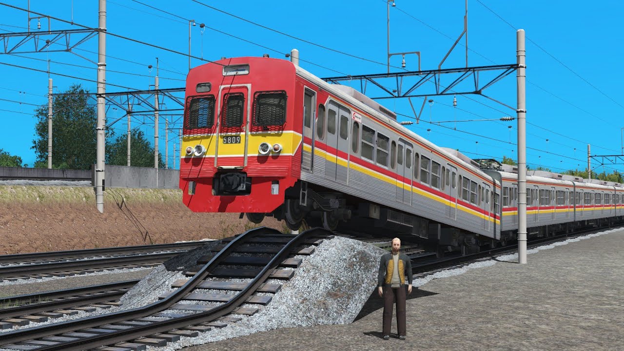 Kereta Listrik VS Rel Polisi Tidur Part 1