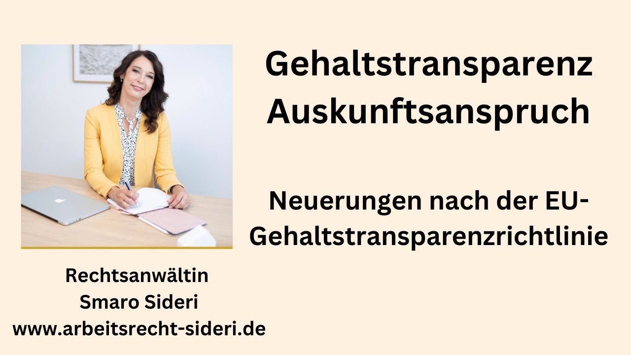Gehaltstransparenz, Auskunftsanspruch, Neuerungen