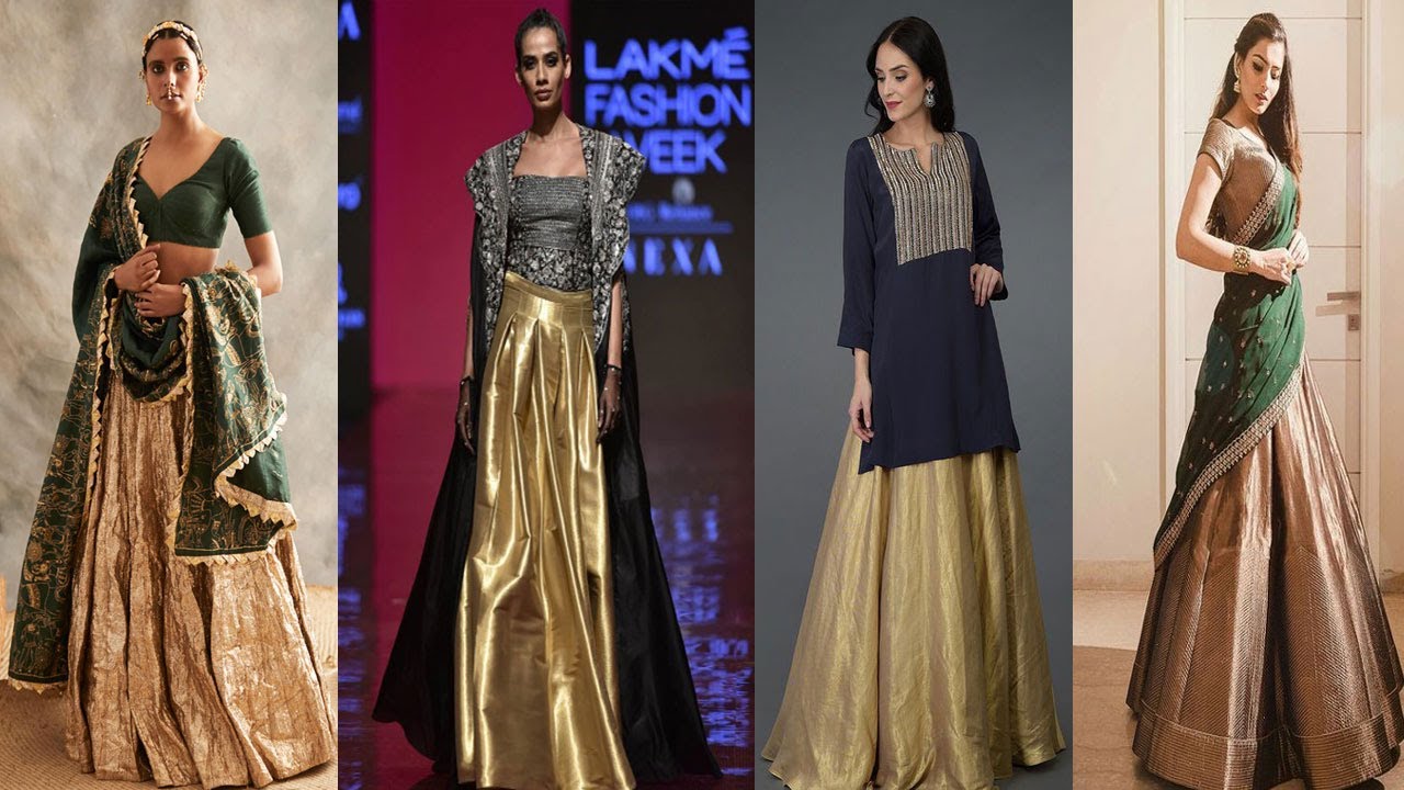 Golden Colored Lehenga को हर बार नए तरीके से पहने||How To Repeat Your Golden Colored Lehenga