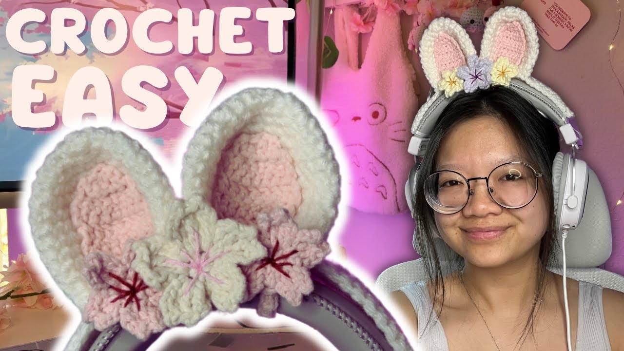 Bunny Accessory Headphones Cover | Rabbit Ears for Headset | EASY Crochet