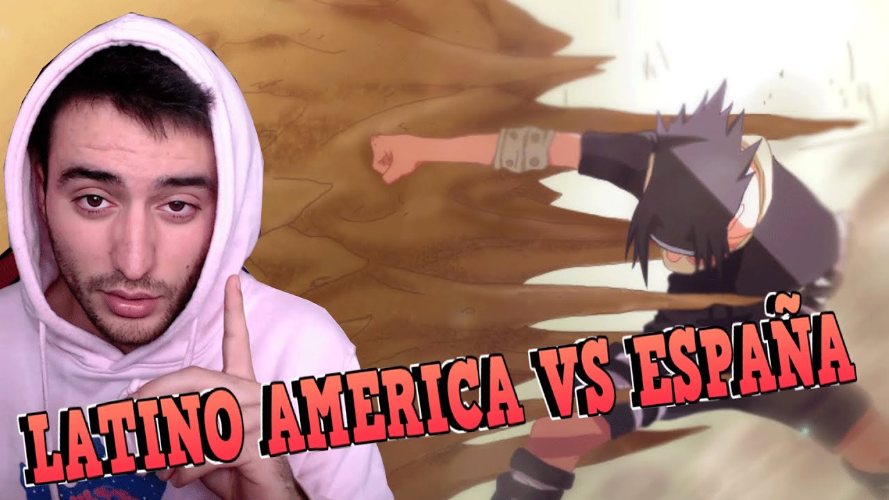 Español reacciona a SASUKE vs GAARA 👊🔥 DOBLAJE LATINO vs ESPAÑOL🔷Naruto🔶 | Analizando el doblaje