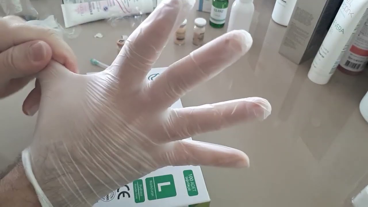 Medic Glove Şeffaf Pudrasız Tek Kullanımlık Vinil Eldiven