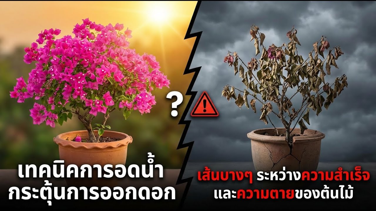 บังคับให้ออกดอกด้วยความแล้ง: เส้นบาง ๆ ระหว่างความสำเร็จกับต้นตาย