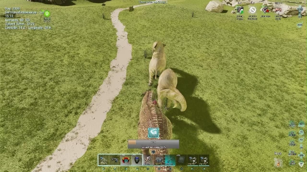 ARK ASA easy Charca tame with rex pve