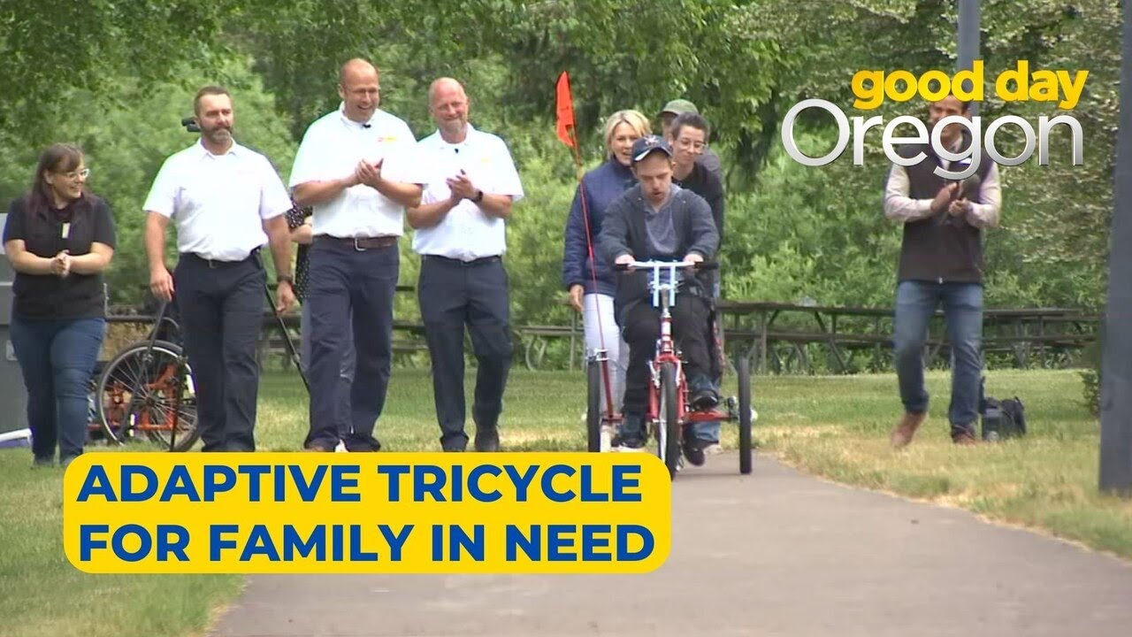 FOX 12 Surprise Squad gifts adaptive tricycle to family in need