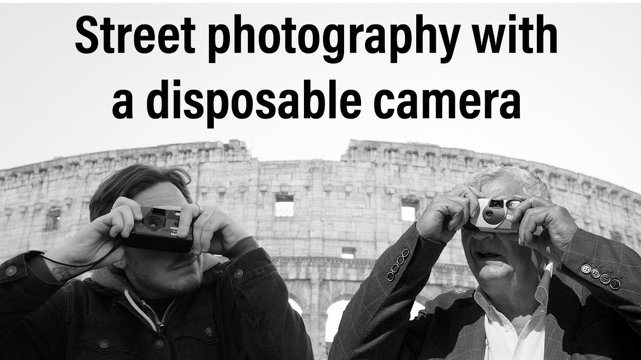 Street photography with the Ilford reusable camera in Rome.