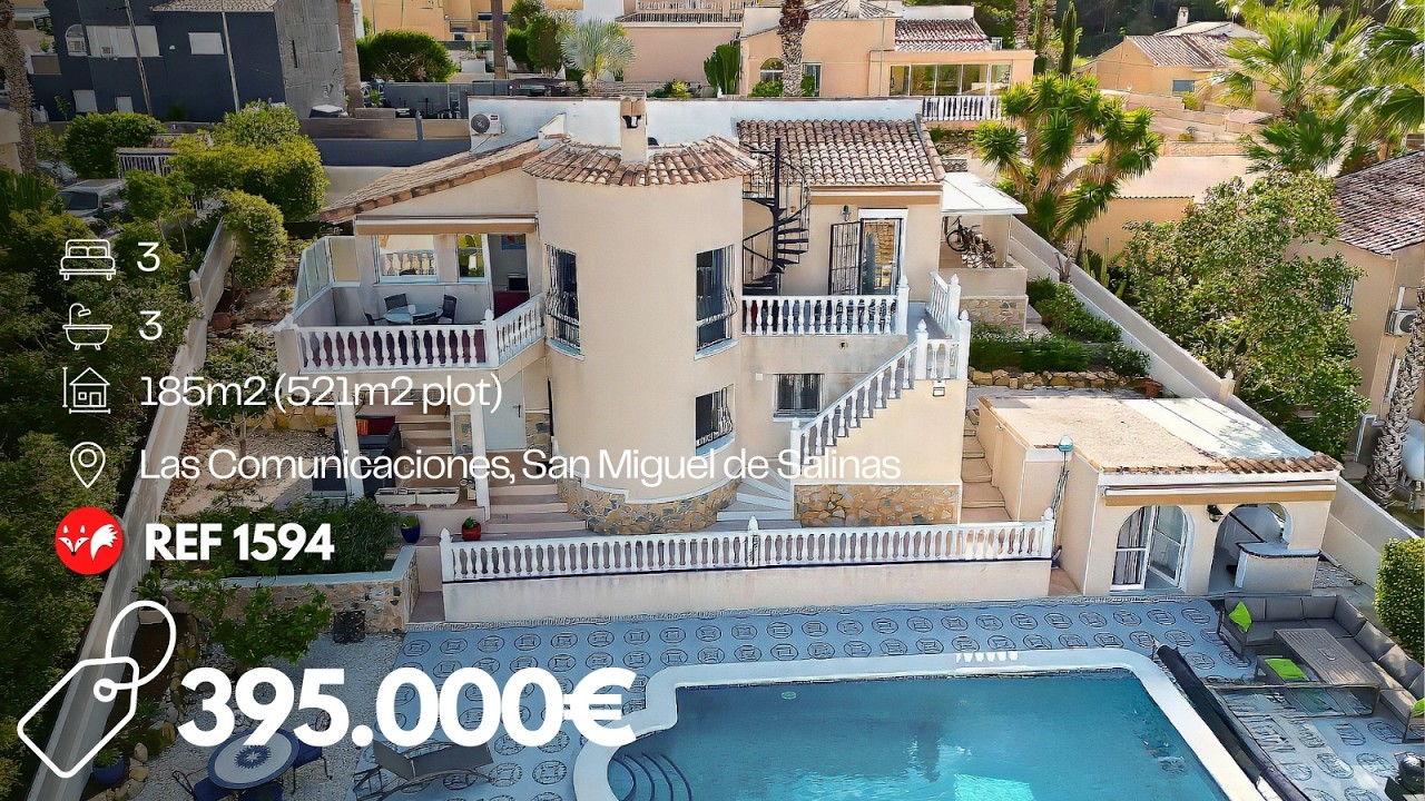 Ref 1594 - 3-bedroom villa with pool and stunning views, Las Comunicaciones, San Miguel de Salinas
