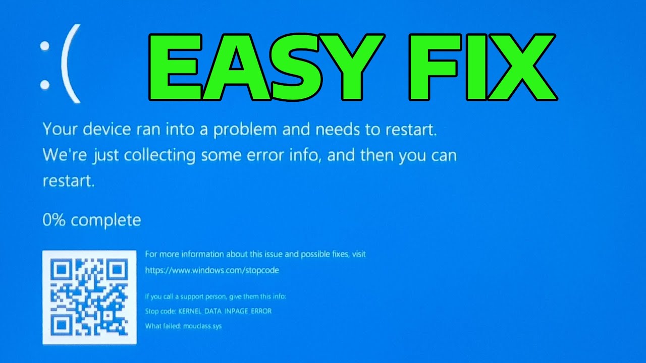 How To Fix KERNEL DATA INPAGE ERROR in Windows 11