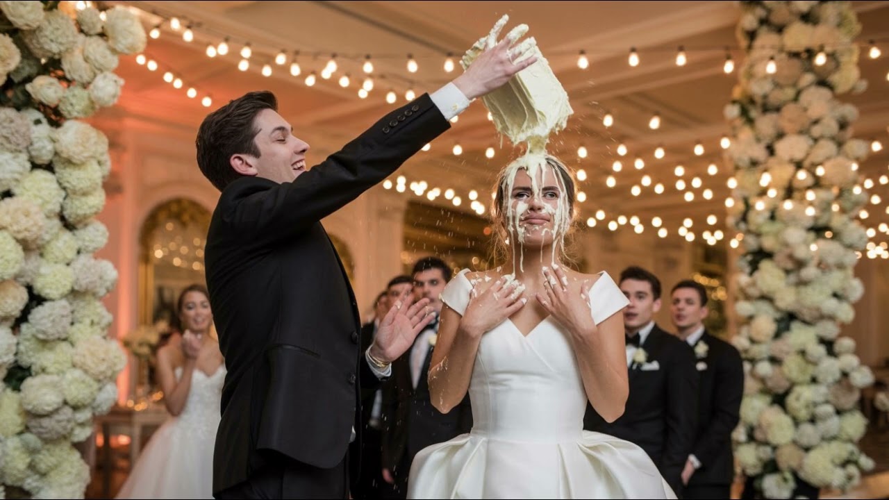 El novio le lanzó un pastel de bodas a la novia, pero su respuesta sorprendió a todos