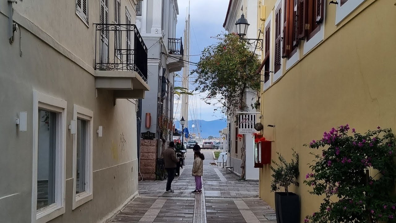 Walking Greece tour | The first capital of Greece, Nafplio| 4K 60 fps HDR